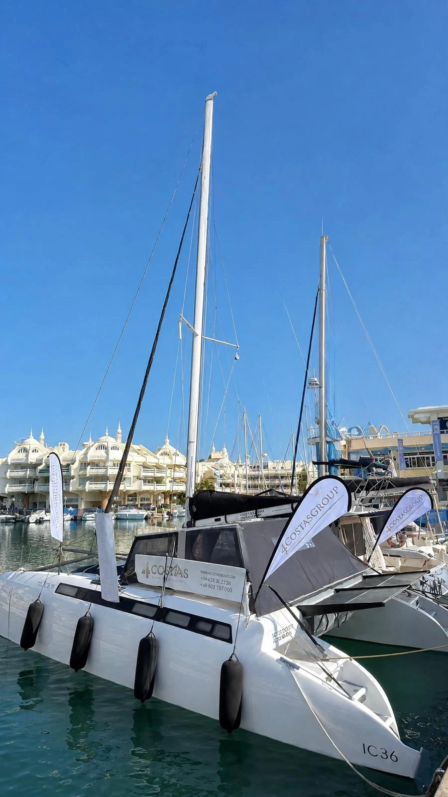 4 Costas Group catamaran moored in the marina during the day